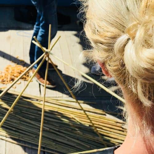 Bamboe bouwen als teamuitje - 2