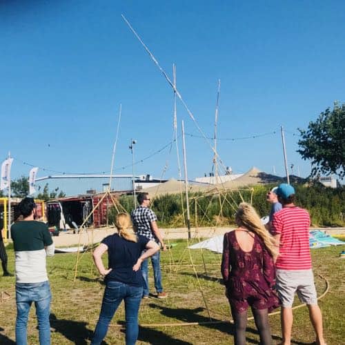 Bamboe bouwen als teamuitje - 4